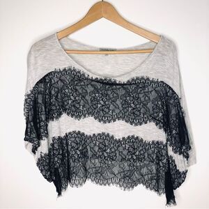 Calvin Klein oversized crop Lace Tee, S